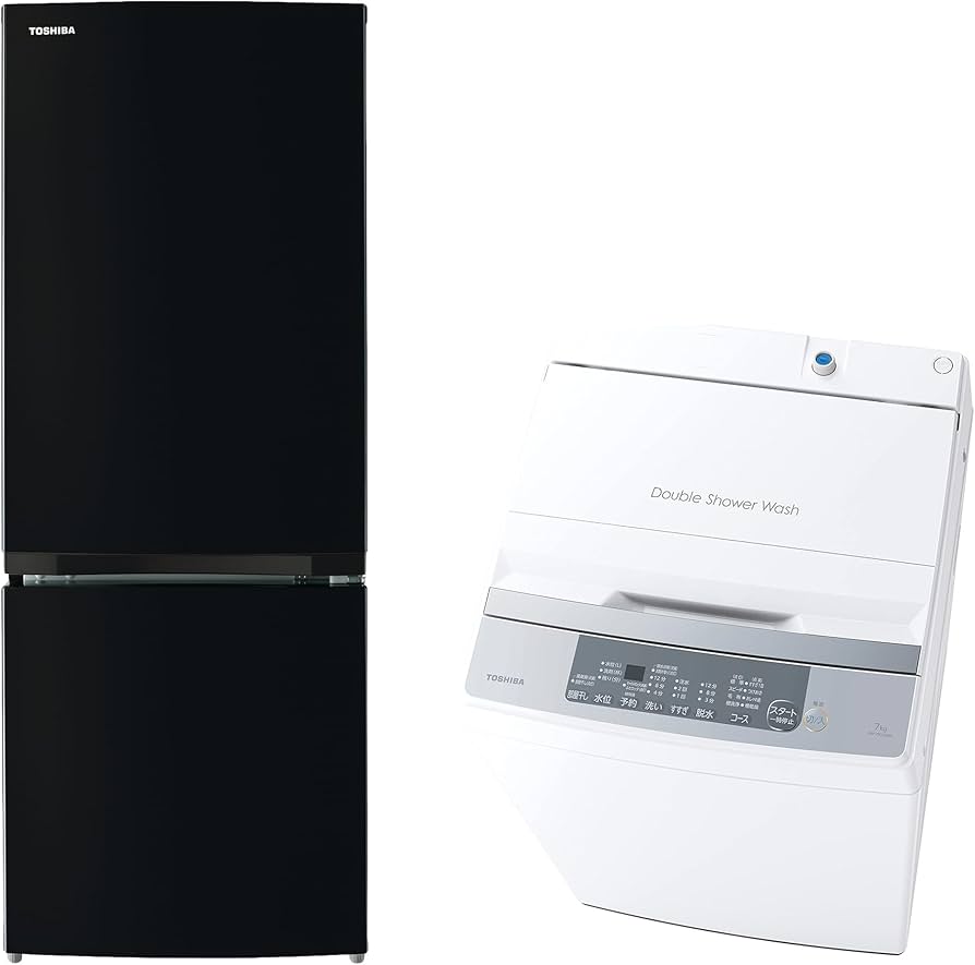 Amazon | TOSHIBA(東芝)【2点セット】冷蔵庫 153L+洗濯機 7kg GR