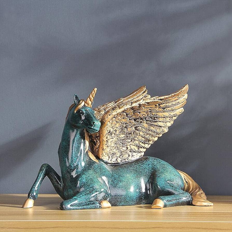 Amazon.co.jp: 馬 置物 クリエイティブ ペガサス像 おしゃれ 風水 置物