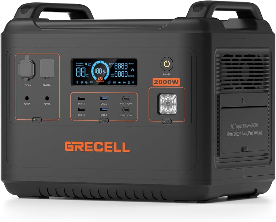 Amazon.co.jp: GRECELL ポータブル電源 大容量 1997Wh LiFePO4 リン酸