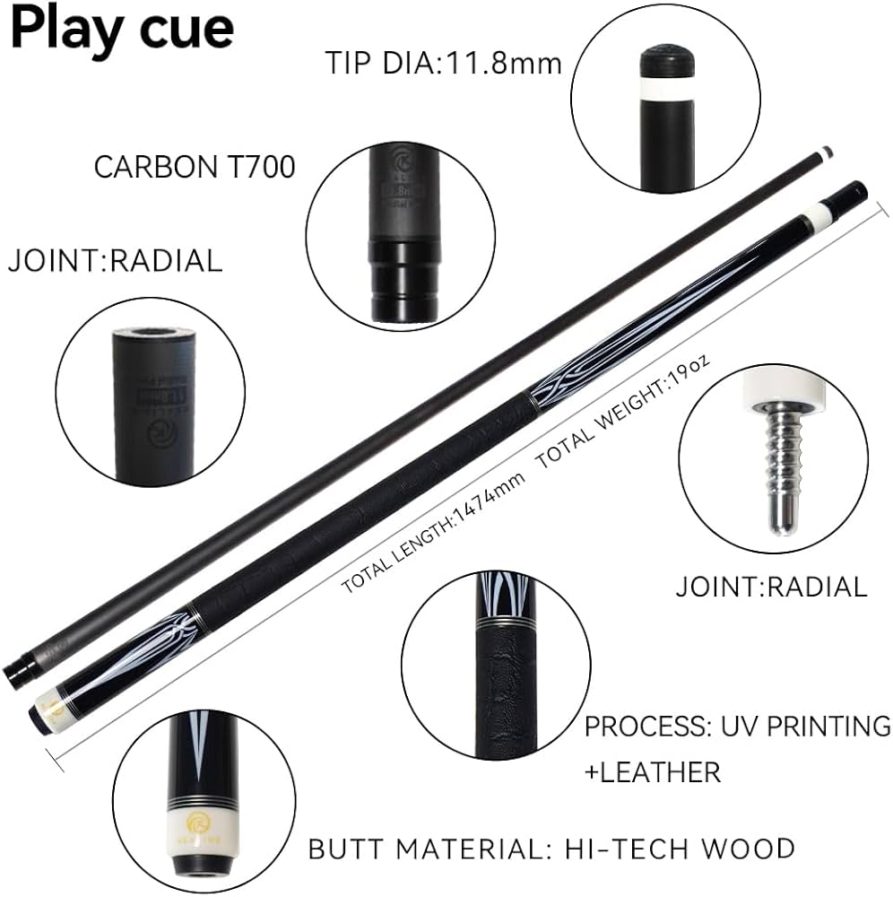 Amazon.co.jp: 【辰极/络影】ビリヤード キュー OKHEALING 58インチ