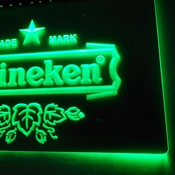 Amazon.co.jp: No.NE38G ハイネケン LED ネオン 看板 Heineken