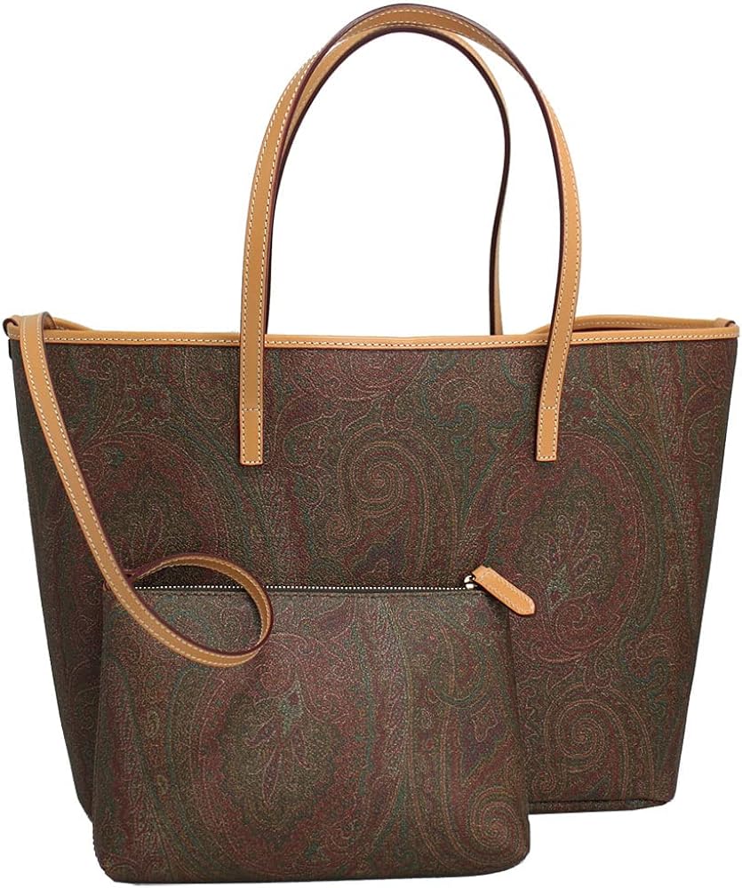 Amazon | [エトロ] トートバッグ ペイズリー柄 ポーチ付き PVC