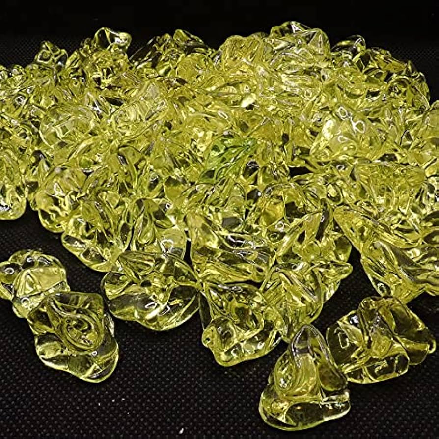 Amazon | クラッシュアイス300g（M約2．4cmイエロー）アクリル