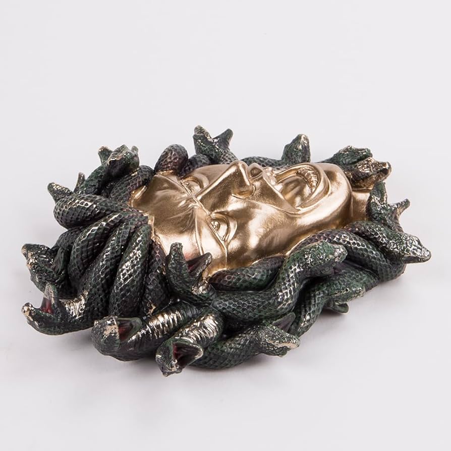 Amazon.co.jp: WSDMAVIS メデューサ頭像 ギリシャの頭 蛇の毛 ゴルゴン