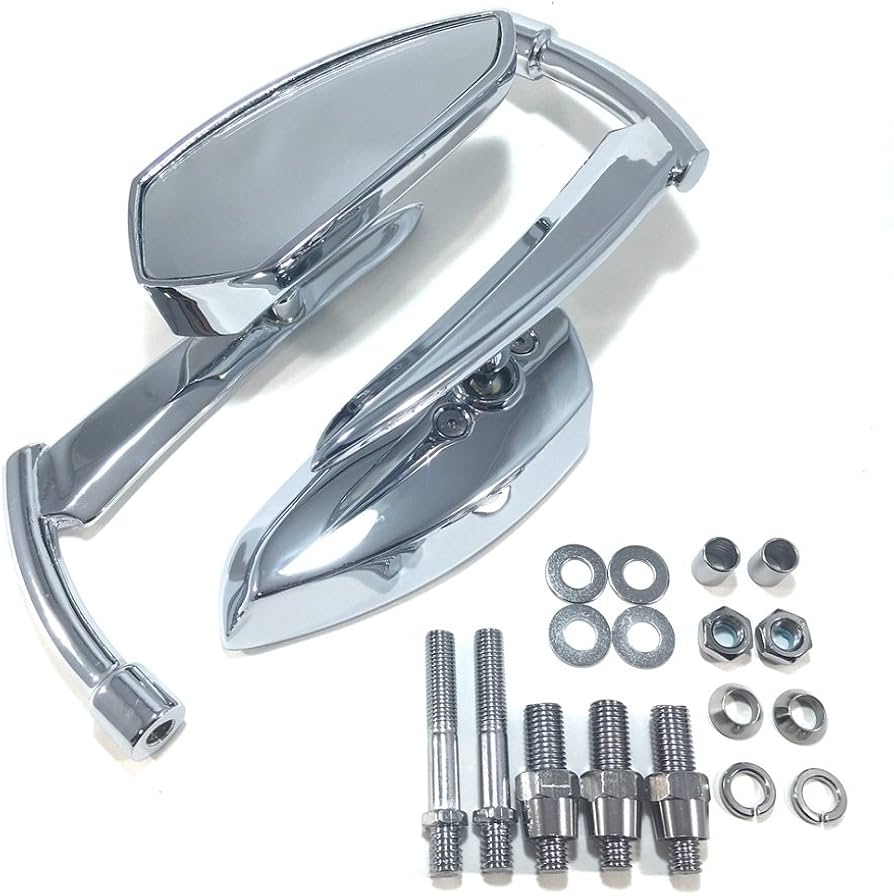 Amazon | ハーレー ブレット ミラー 左右 セット シルバー メッキ