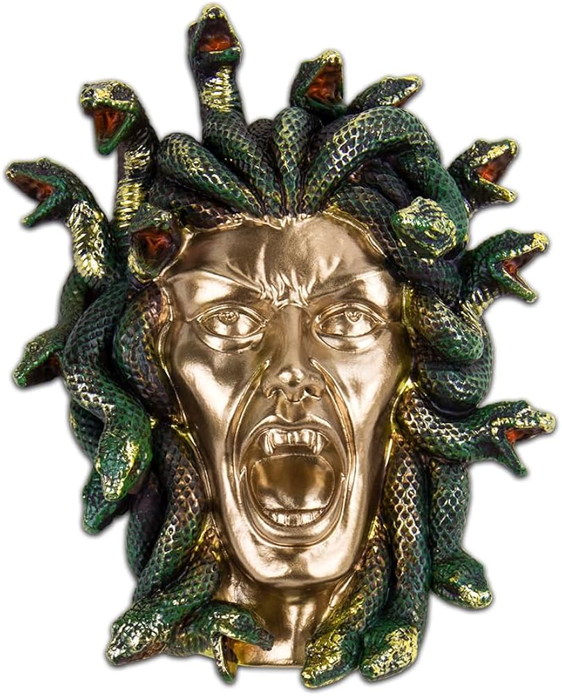 Amazon.co.jp: WSDMAVIS メデューサ頭像 ギリシャの頭 蛇の毛 ゴルゴン