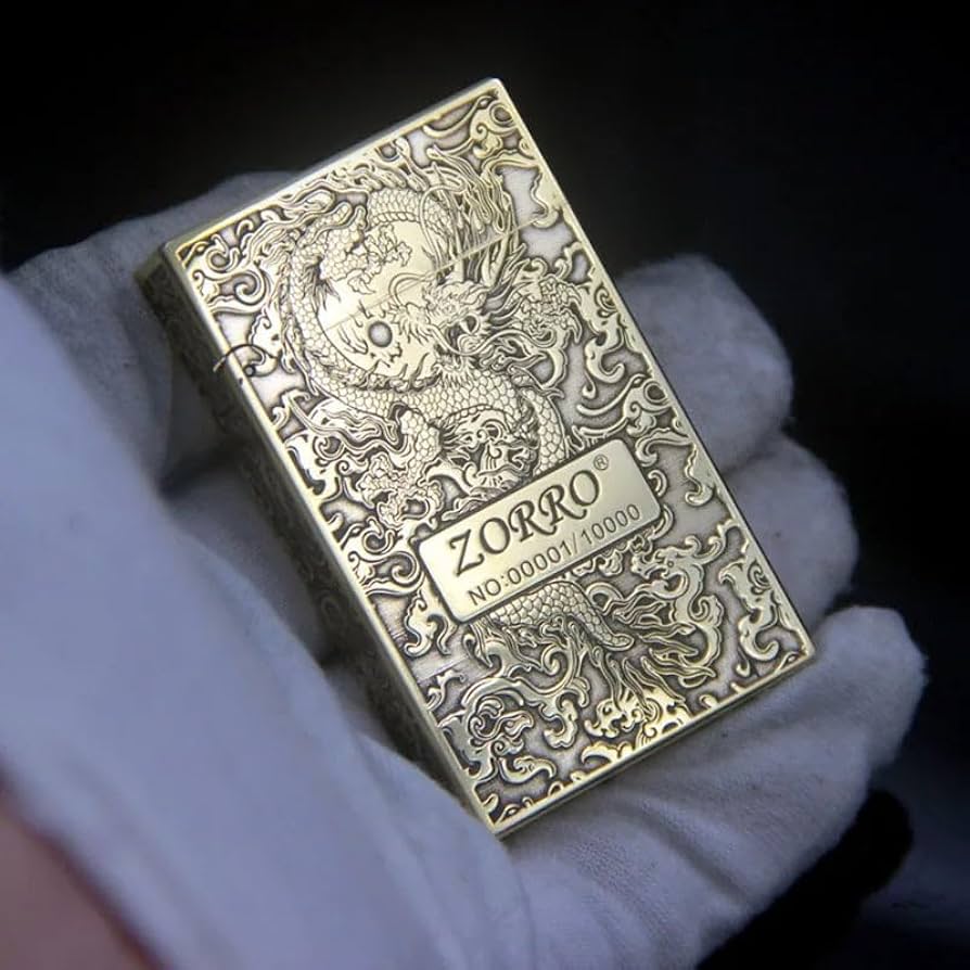 Amazon.com: Zorro 552 Five-Sided Carved Brass Lighter, Retro