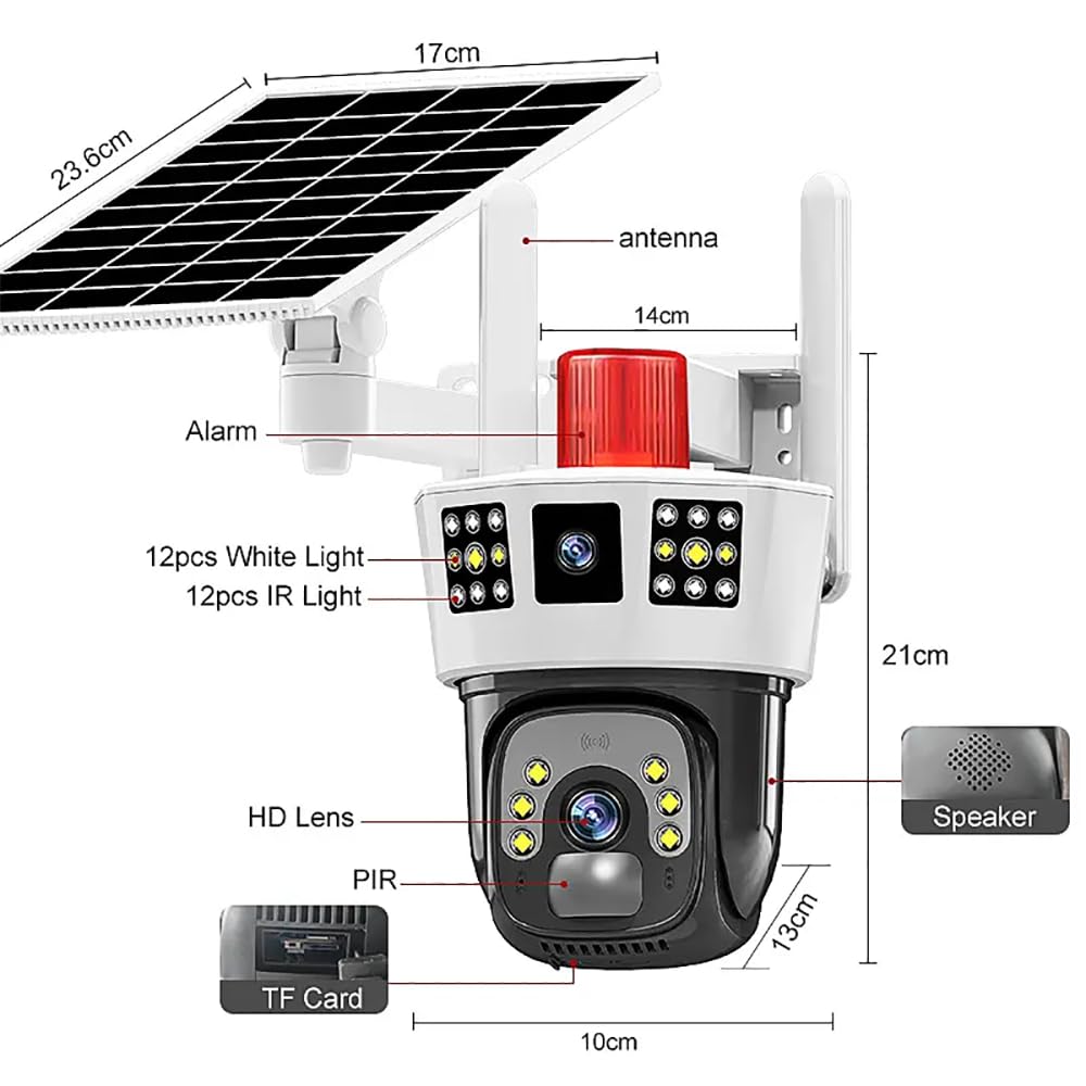 Amazon.com : HFARQC Solar Camera WiFi V380 Solar Monitor 360