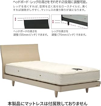 Amazon｜【フランスベッド正規品】 ベッドフレーム 黒 ダブルサイズ