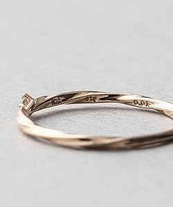 Amazon | (エテ) ete K10 ツイスト ダイヤモンド ピンキーリング