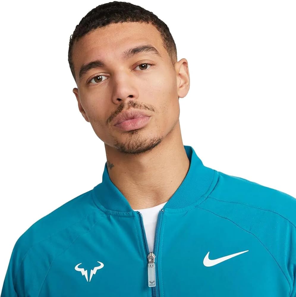 Nike DRI FIT RAFA NADAL US SERIES MEN'S TENNIS JACKET, Green Abyss