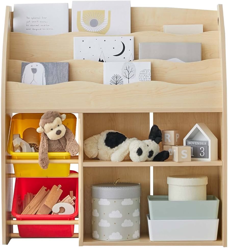 Amazon | LOWYA ロウヤ 絵本棚 絵本ラック 子ども用本棚 収納 御洒落