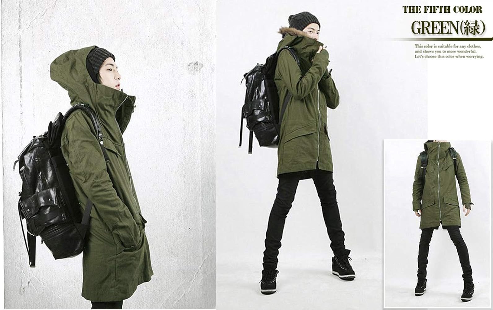 Amazon | モッズコート メンズ 裏ボア ファー付き コート ロングコート