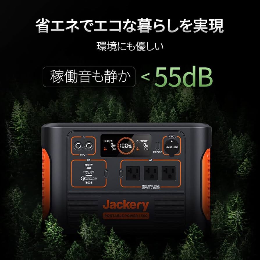 Amazon.co.jp: Jackery ポータブル電源 1500 PTB152 大容量 ポータブル