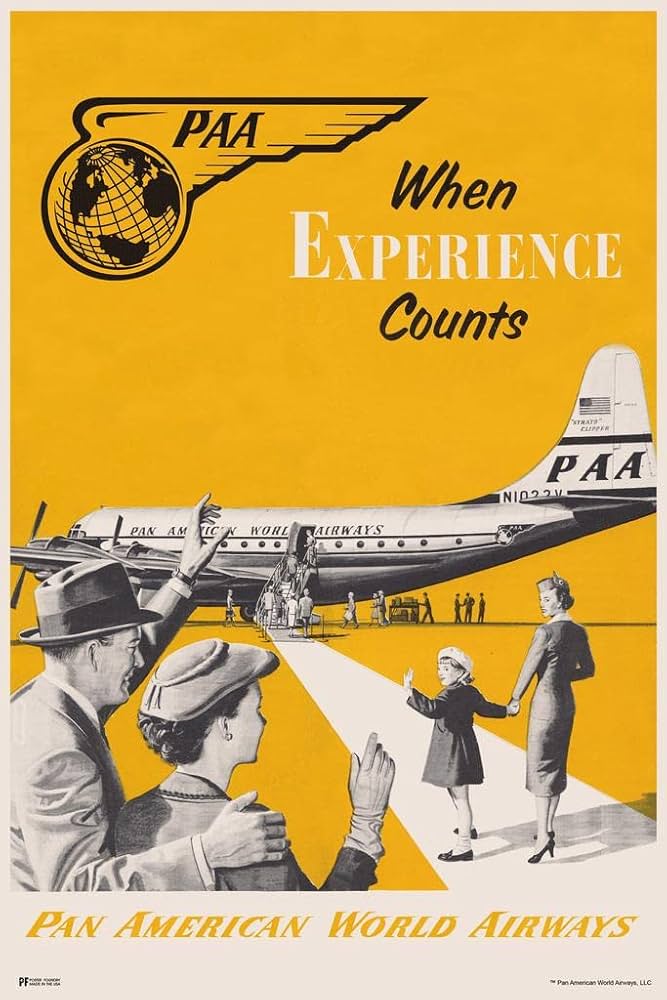 Amazon.com: Pan Am Airplane Vintage Travel Poster Pan American