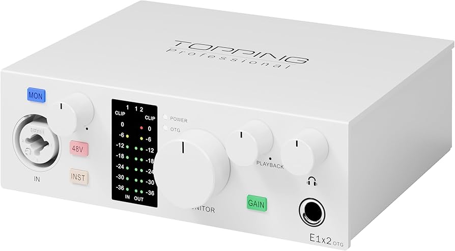 Amazon.com: TOPPING E1X2 OTG USB Audio Interface | XLR Mic Preamp