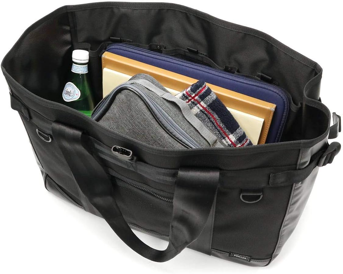 Amazon | [ポーター] HEAT ヒート トートバッグ 703-06972 ブラック/10