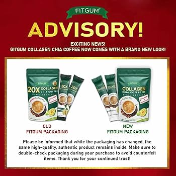 Amazon.com : 2 Packs FIT GUM Collagen Chia Coffee - 11 in 1 Coffee