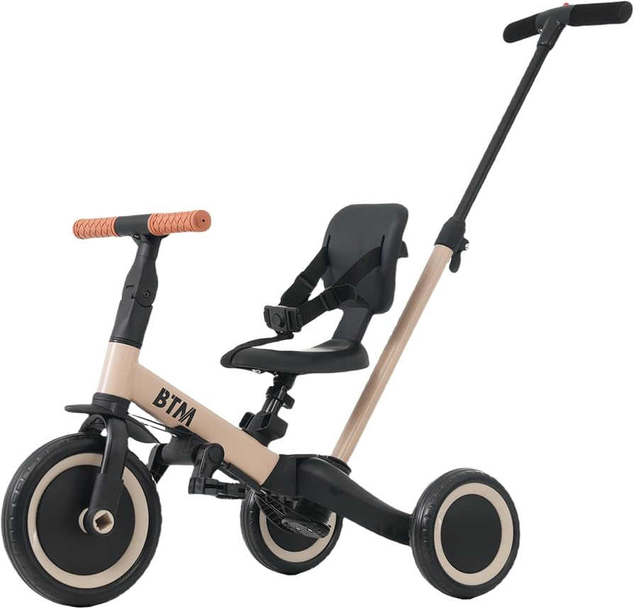 Amazon.co.jp: 【ベージュブラウン】BTM 子供用三輪車 足けりバイク 1