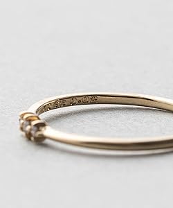 Amazon | (エテ) ete K10YG ブラウンダイヤモンド ピンキーリング