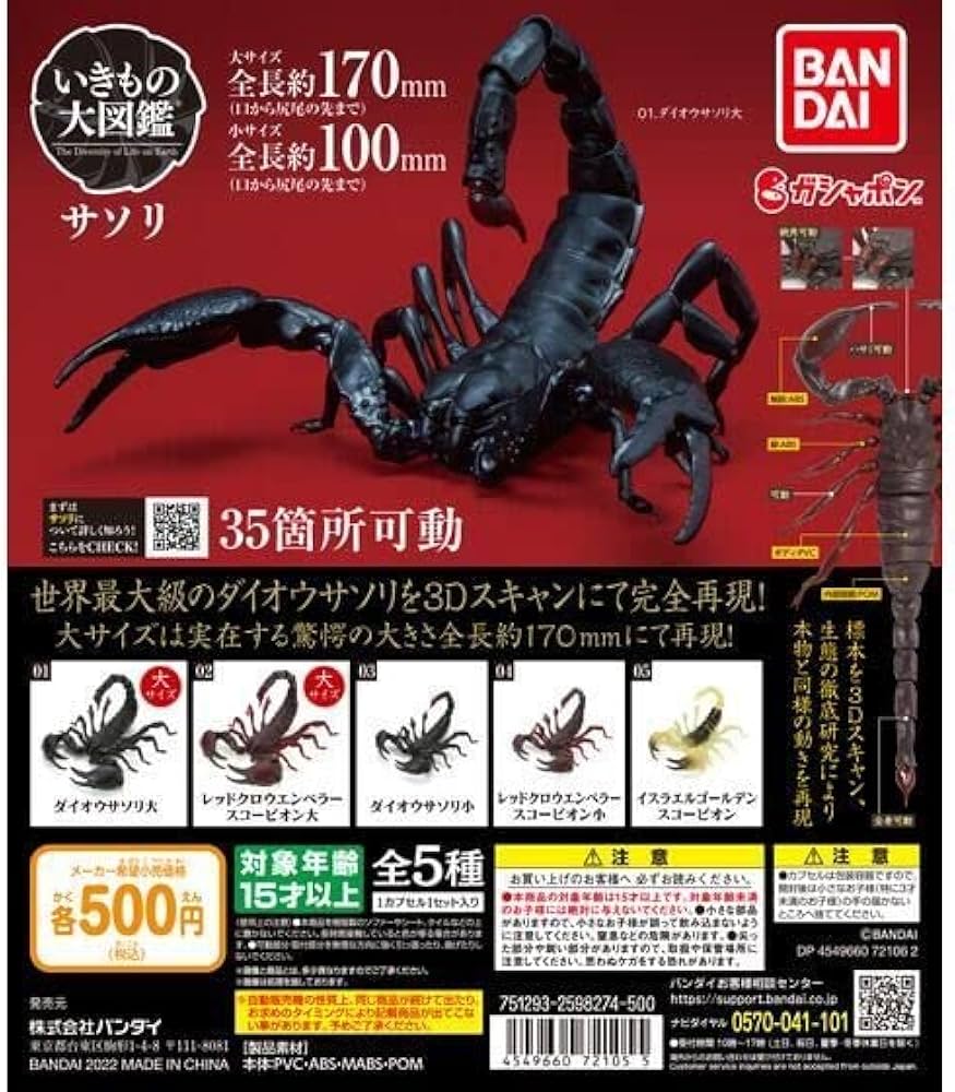 Amazon.co.jp: いきもの大図鑑 サソリ 3種セット ダイオウサソリ