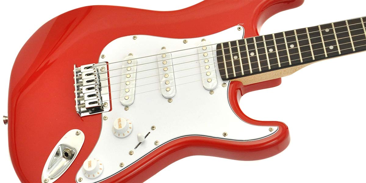 Amazon | PLAYTECH プレイテック エレキギター ST025 RED 570mm