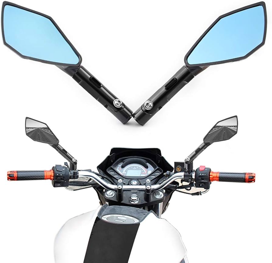 Amazon | バイク用 ミラー 汎用 ネジアダプター 付き YAMAHA カワサキ