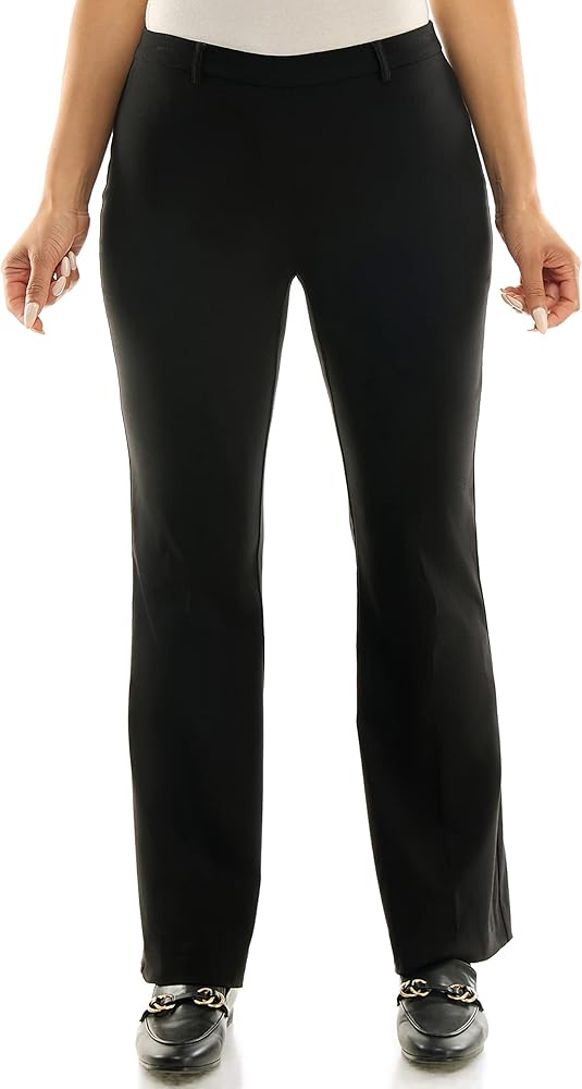 Zac & Rachel Women's Slim Leg Pants with Flared Opening Bottom