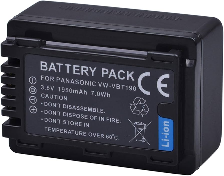 Amazon.com : Battery Pack for Panasonic HC-VX870K, HC-VX980M, HC