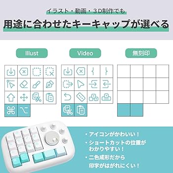 Amazon.co.jp: CreatorPad 左手デバイス 片手キーボード 片手デバイス
