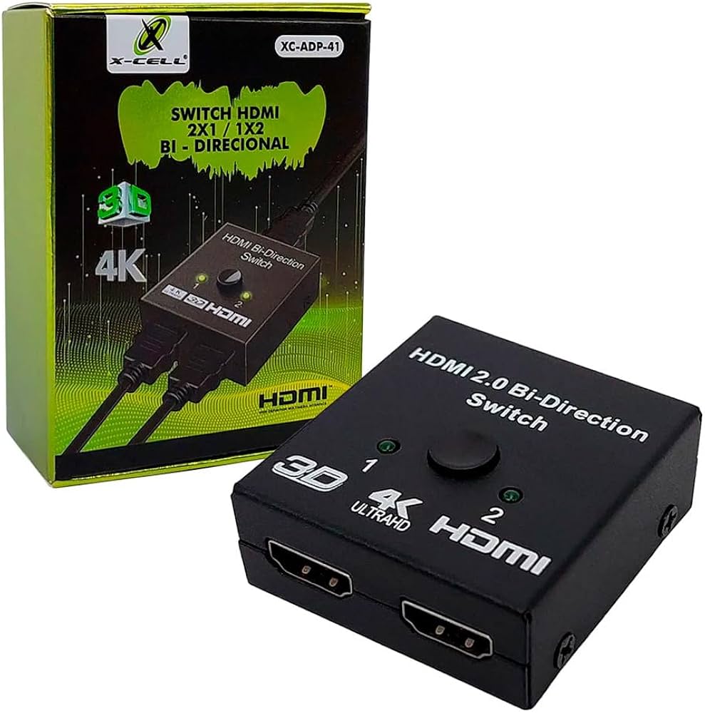 CHAVEADOR SWITCH HDMI 2X1 / 1X2 BI-DIRECIONAL 3D 4K ULTRA HD X