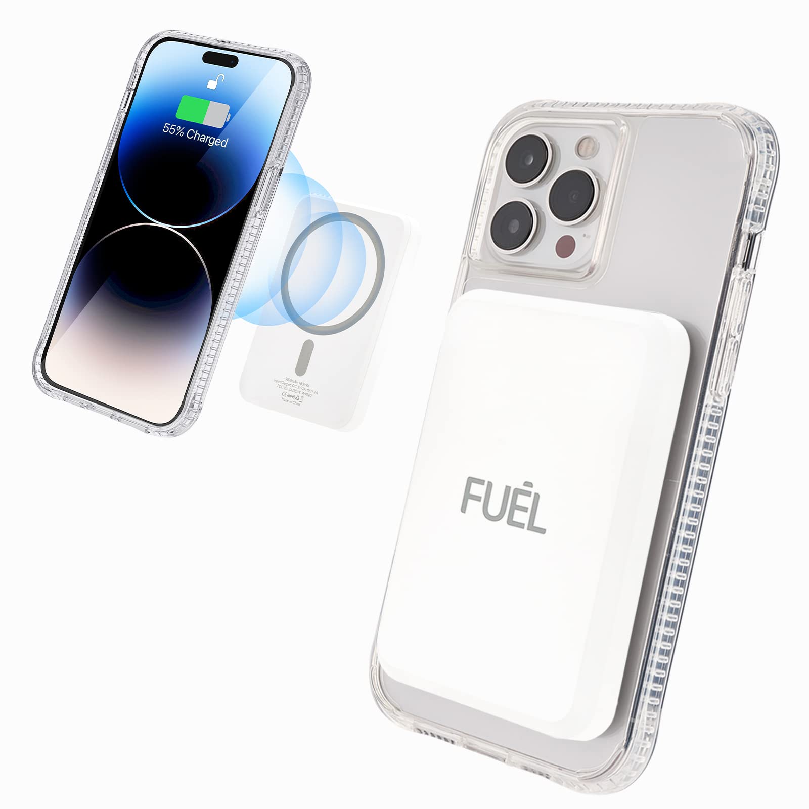 Amazon.com: iPhone Charger - Fuel 5000 mAh Magnetic Wireless