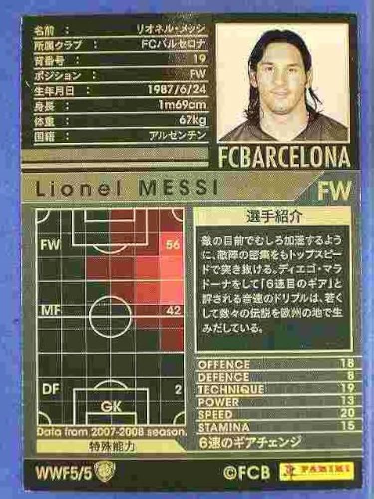 激レア2006年コンペンションプラチナム リオネル・メッシ 激レア2006年