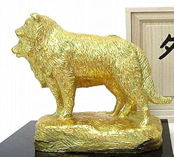 Amazon.co.jp: 富永直樹『タロ・ジロ（金箔）』ブロンズ像 銅像