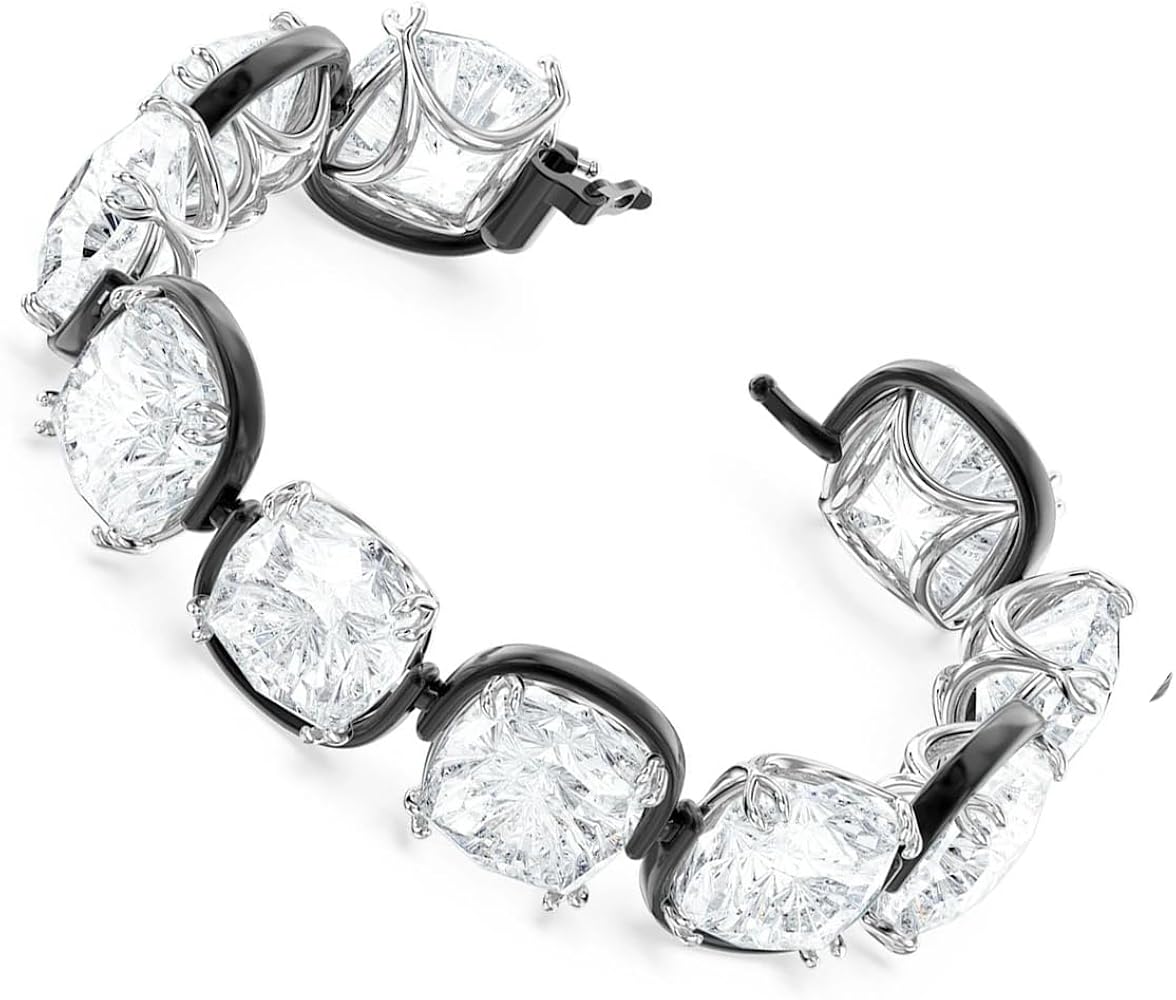 Amazon.com: Swarovski Harmonia Soft Bracelet, Large Clear Cushion