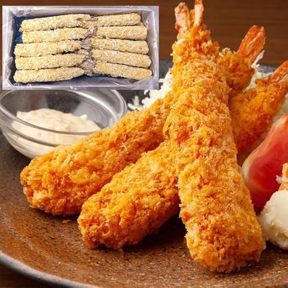 Amazon | エビフライ 20尾入 特大5Lサイズ 合計1kg 冷凍 サクサク感が