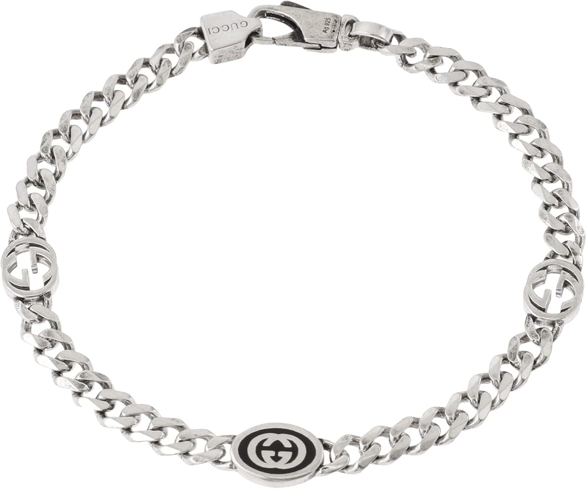 Amazon | グッチ インターロッキングG チェーン シルバー ブレスレット