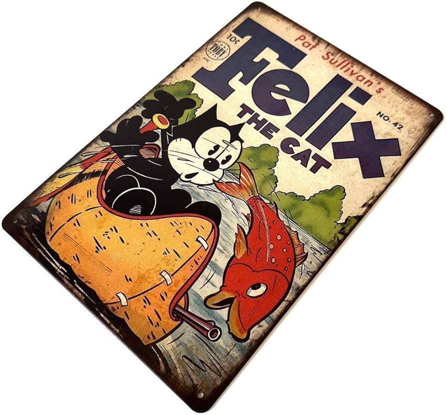Amazon.co.jp: フィリックス ザ キャット クラシック ブリキ看板