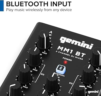 Mixer Dj analógico Bluetooth Gemini Mm1bt : Amazon.com.br