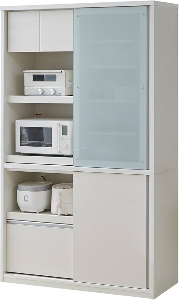 Amazon｜LOWYA ロウヤ 食器棚 キャビネット キッチン収納 日本製 国産