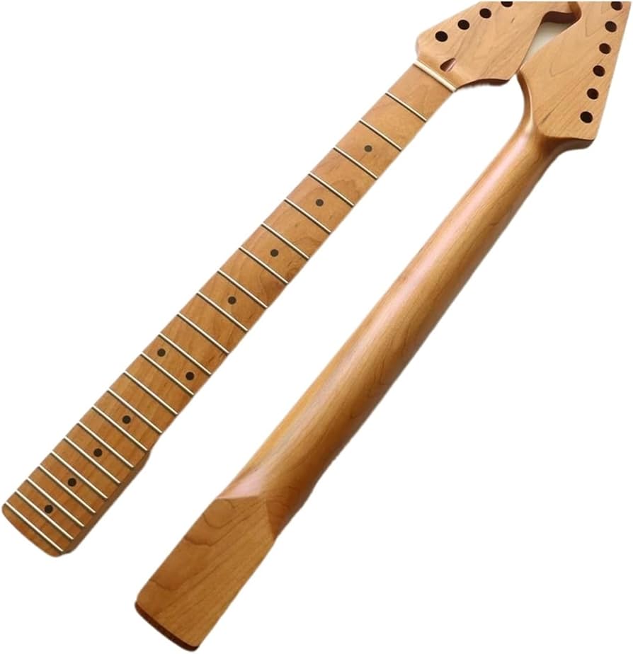 Amazon | エレキギター交換部品ネック DIY ニトロサテン仕上げロースト