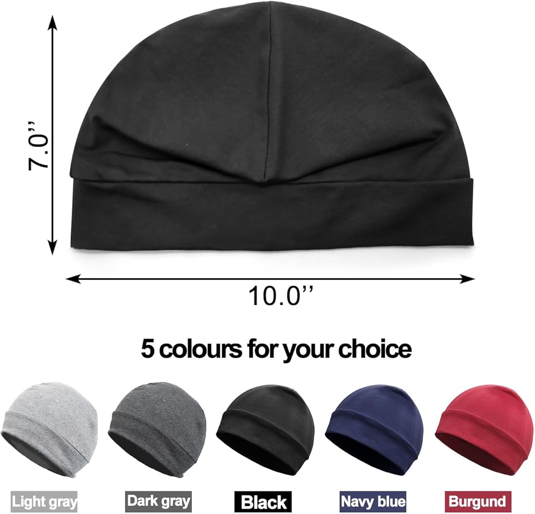 Amazon.com: Quacc Unisex Cotton Beanie Hat Thin Running Skull Cap