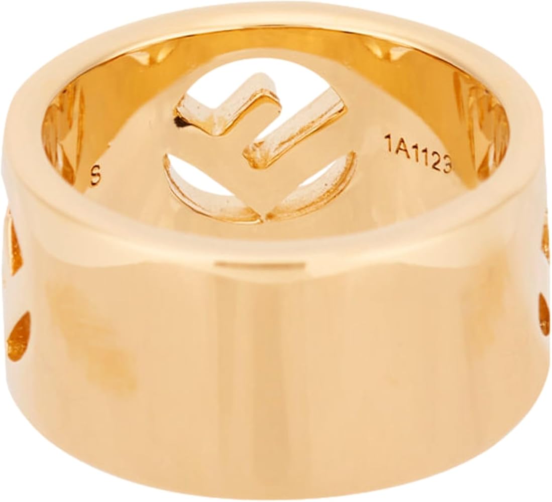 Amazon.com: FENDI F is Logo Wide Band Ring, Crystal-Embellished