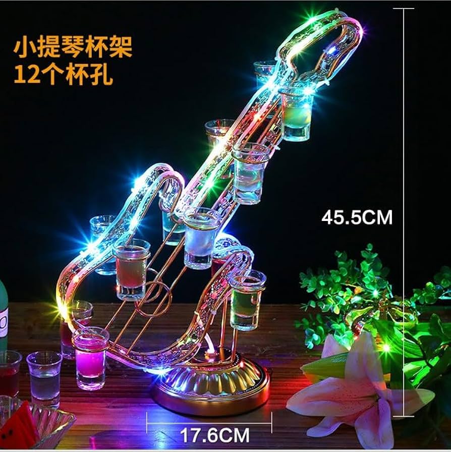 Amazon｜テキーラ 船 船型酒棚 24カップ 雰囲気作り LED酒ボトルの表示