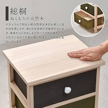 Amazon｜カラフル チェスト3段 ダークグリーン グリーン チェスト 収納