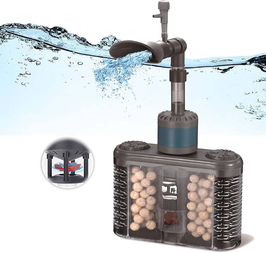 Amazon | QOSEREN 水槽 フィルター 静音 濾過ポンプ 水槽ろ過 スポンジ