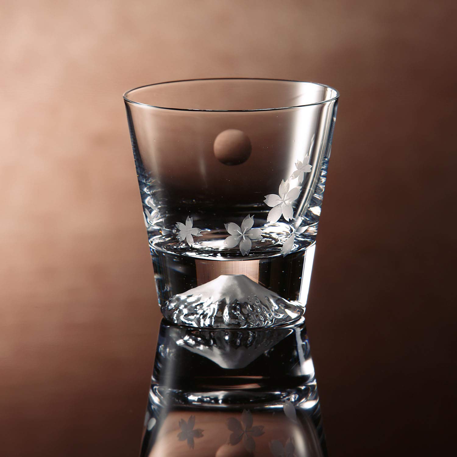 Amazon｜田島硝子 江戸硝子 富士山 ガラス ロックグラス 木箱入 (月と