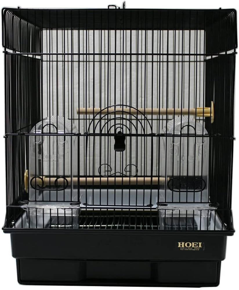 Amazon | ホーエイ 鳥かご 35角型 ブラック | ホーエイ | 鳥かご