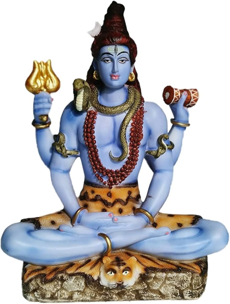 Amazon.com: GLOOKS Shiva Idol/Lord Shiva Statue, Blue Colour, 8