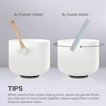 Amazon.com: CVNC 432Hz 7-12 Inch Crystal Singing Bowl Set of 7